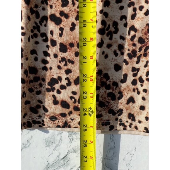 Bar III Plus Size 2X Cheetah Print Sleeveless Top self lined front body only - Picture 4 of 8